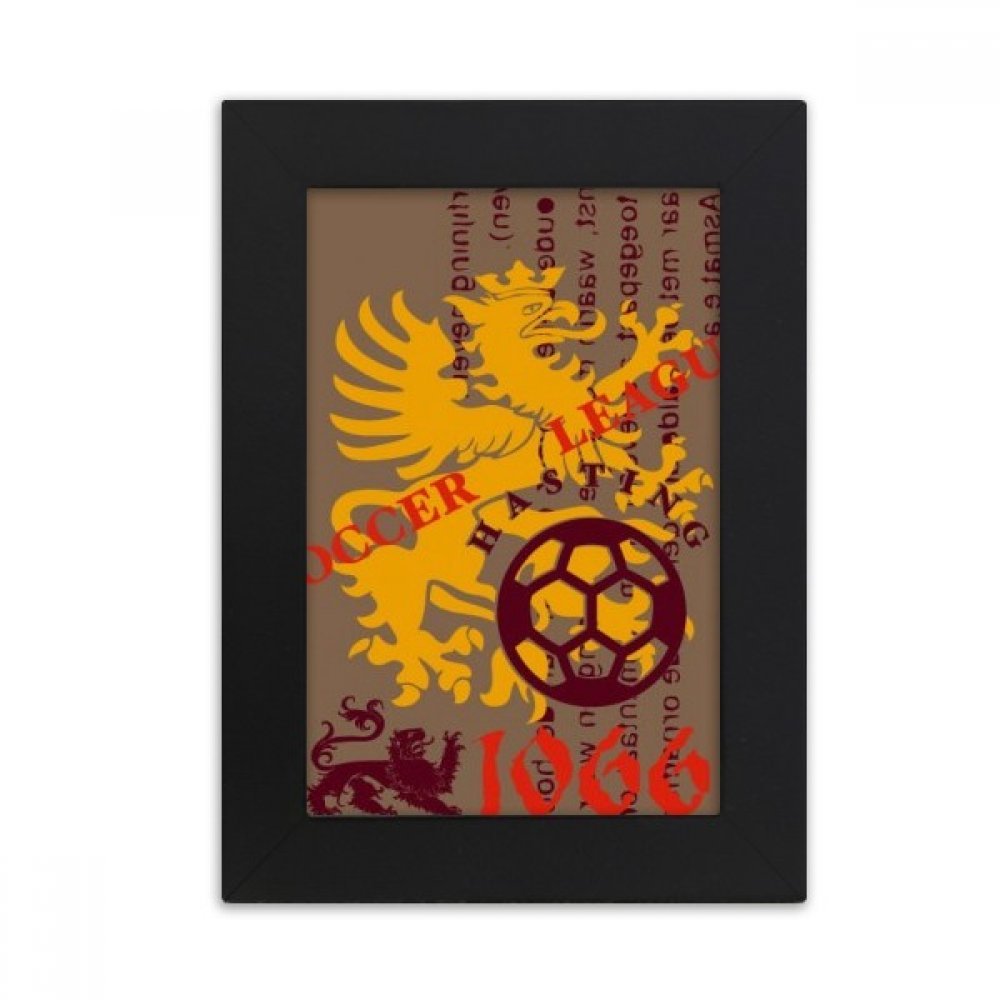 Cadre photo dragon football de bureau 10x15 cm noir multicolore