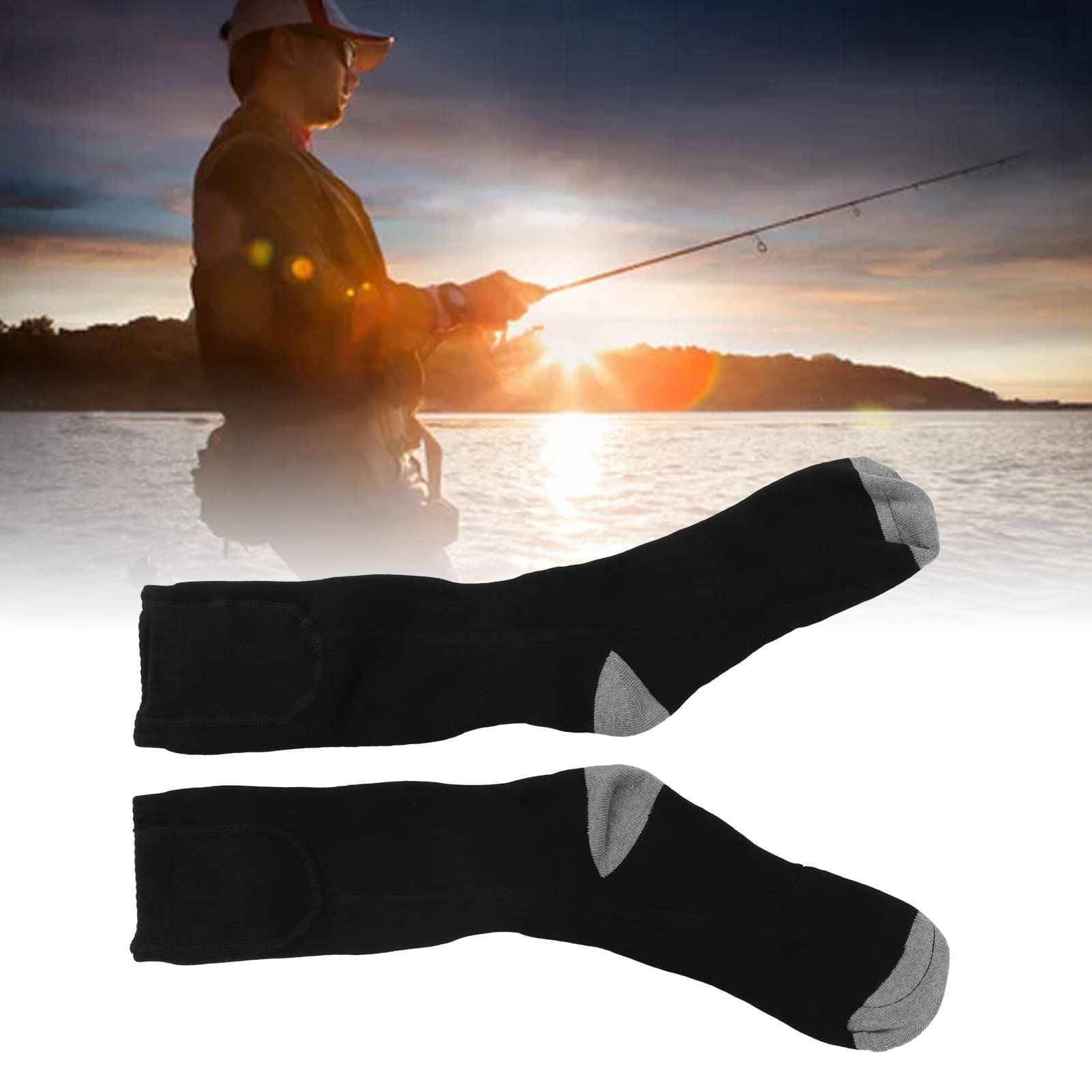 Chaussettes chauffantes électriques 3 réglages de Chaleur Chaussettes Chaudes d'hiver thermochaussettes Confortables pour la randonnée Ski Cachemire Modal Une Paire