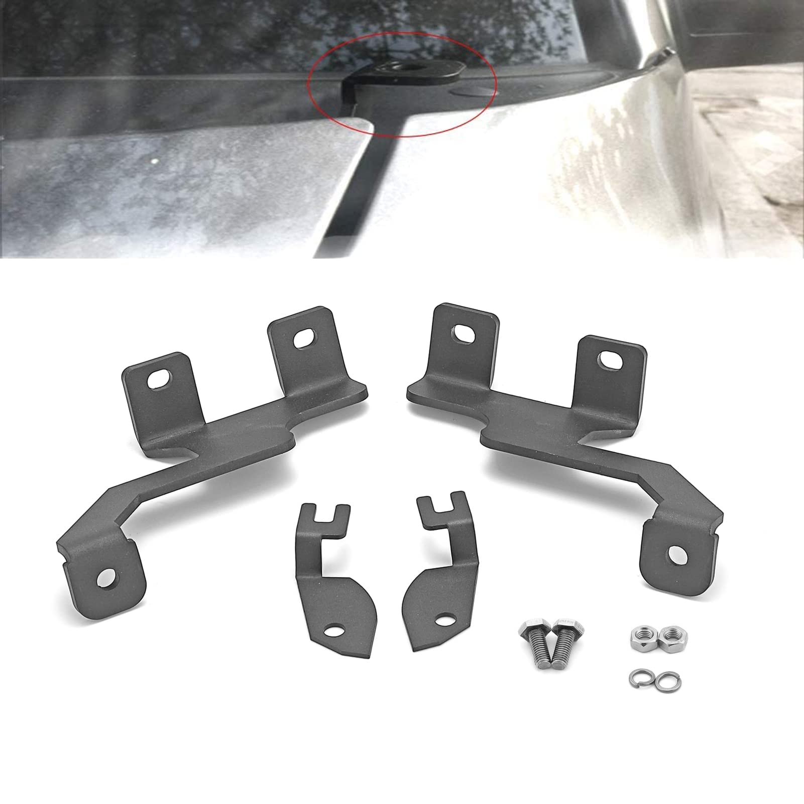 Wsays LED-Licht-Halterung für Ditch-Haube, A-Säule, kompatibel mit Ford 2004–2014 F-150 & 2010–2014 SVT Raptor
