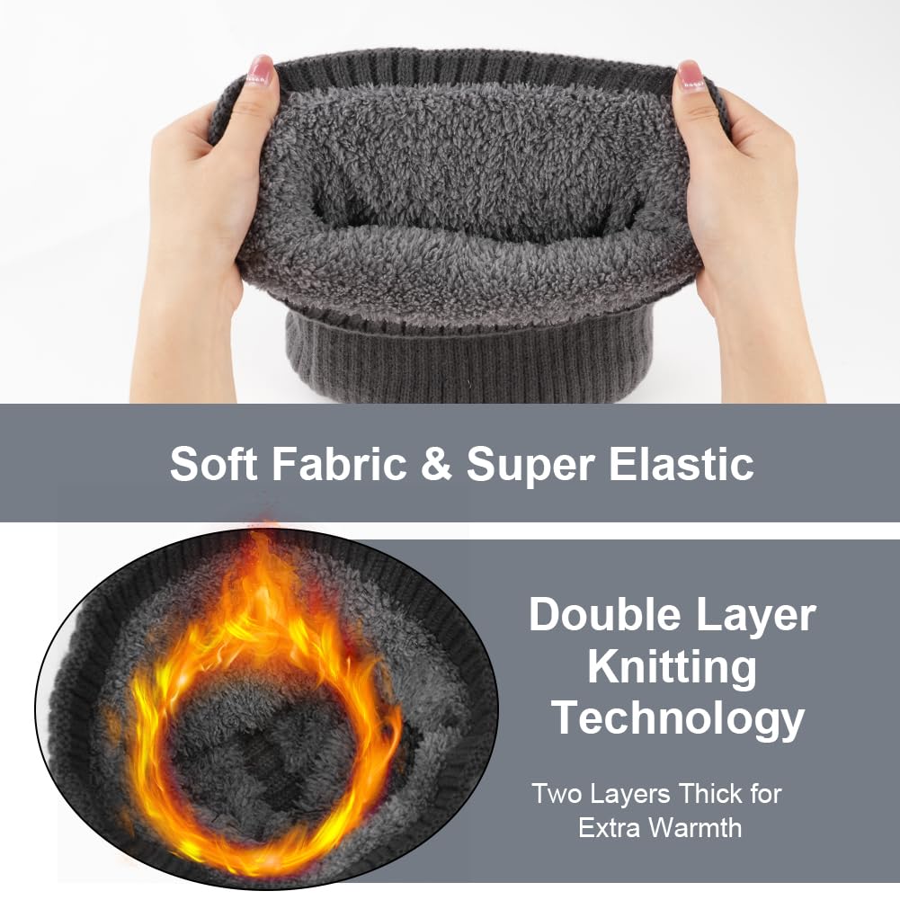 flintronic Scaldacollo In Pile, Sciarpa Scaldacollo Invernale a Termica Antivento, Sciarpa Circolare a Maglia Spessa, Snood Termici per Uomo e Donna per Ciclismo Corsa Sci