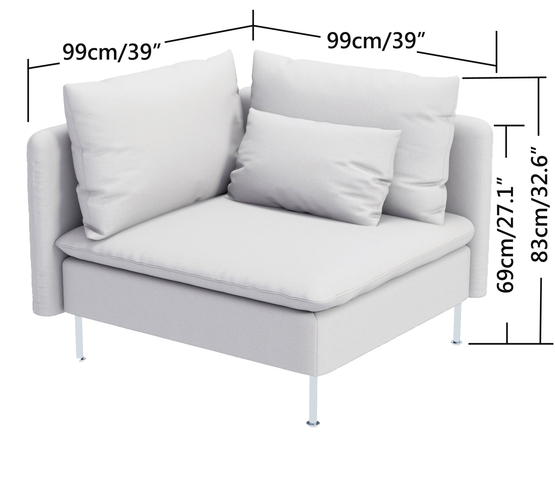 Amazon.com: Durable Velvet Fabric Sofa Cover Compatible with IKEA