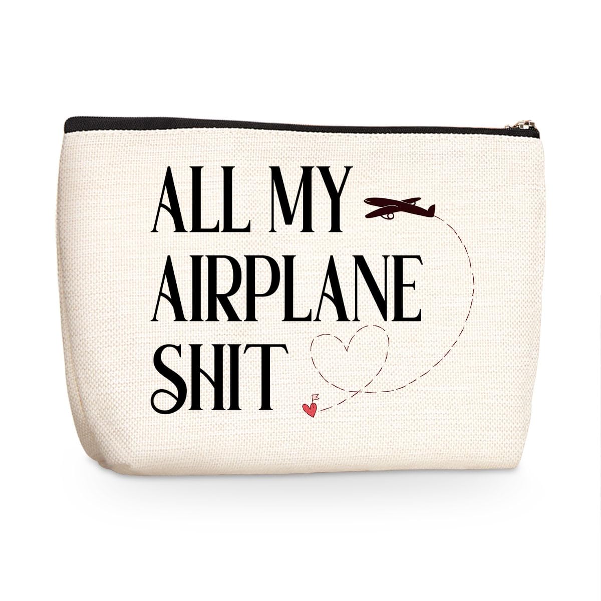 Humor Pilot Gifts Cosmetic Bag Aviation Gifts Flight Makeup Bag, Attendant Gift Flight Attendant Accessories Essentials Funny Christmas Birthday Gift for Women Airplane Lover