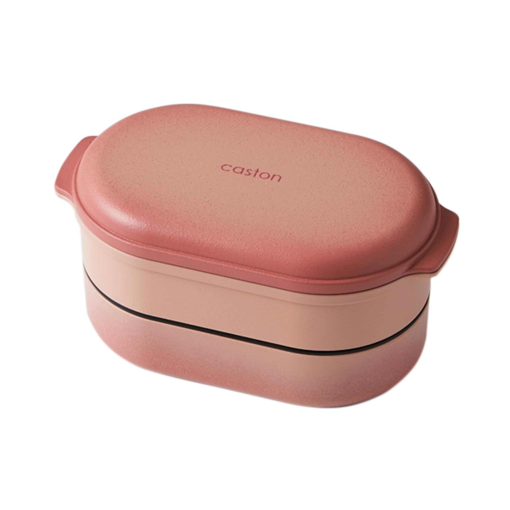 IPPINKATakenaka Two Tier Oval Bento Lunch Box - Pink - 500ml - Airtight -Dishwasher-Safe - Microwave-Safe - BPA-Free - Made in Japan