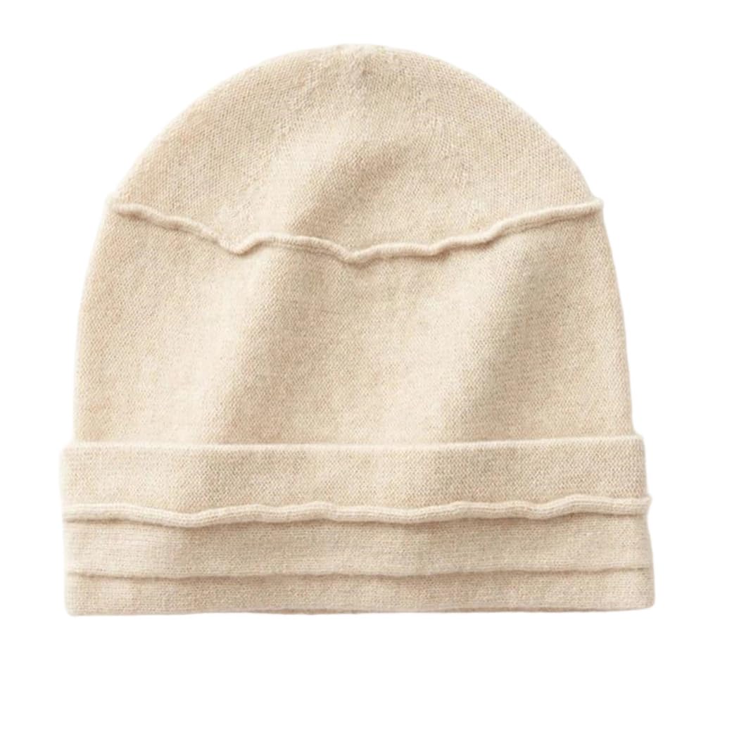 Gorro de Lana de Invierno para Mujer, Suave y cálido, Estilo francés (Beige, Talla única)