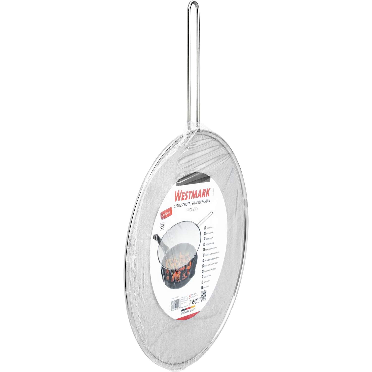 Westmark Protector contra salpicaduras, Diámetro: 30 cm, Acero inoxidable, Picante, Plata, 12182270