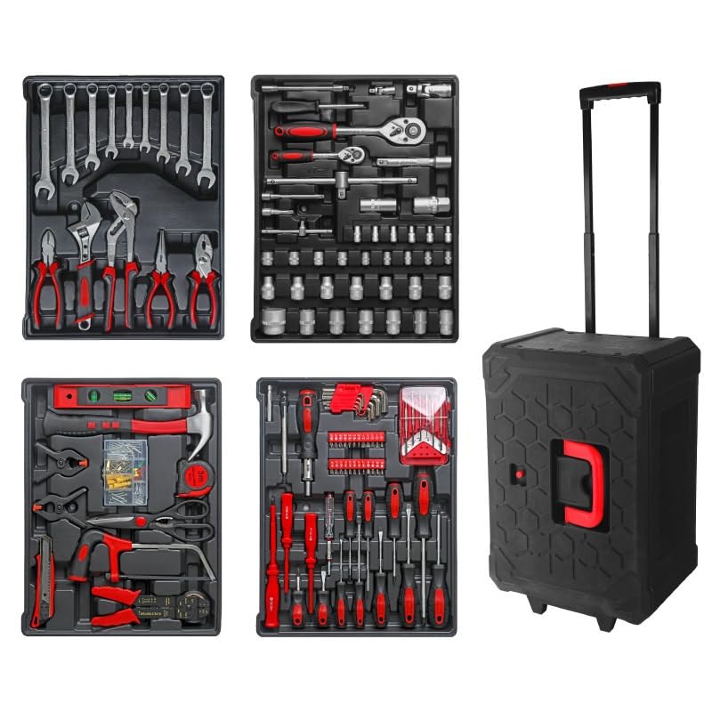 Kit combinado de herramientas 254 piezas con caja rodante miniatura 1