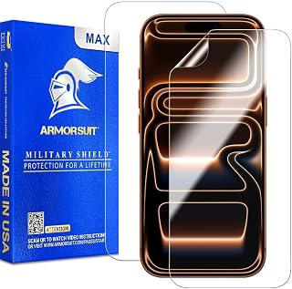 ArmorSuit 2 Pack Screen Protector for iPhone 17 Pro Max [6.9 inch] Max Coverage MilitaryShield HD Clear Film - Made in the USA