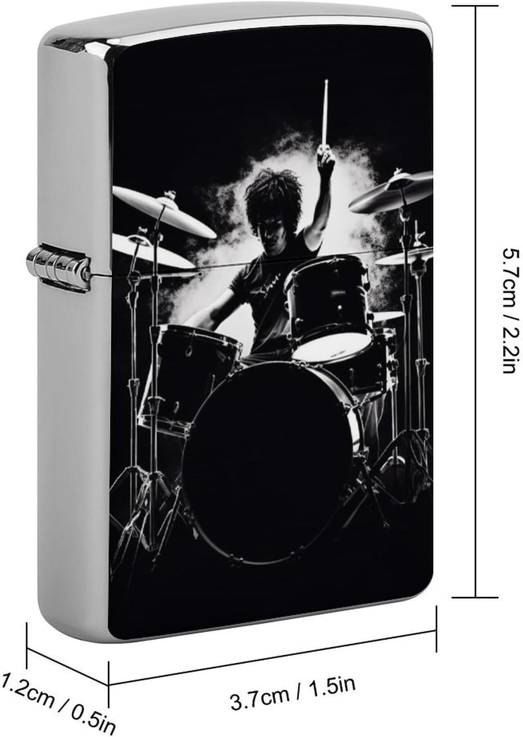 Drummer Metal Lighter Case Cute Lighters Cover image 2