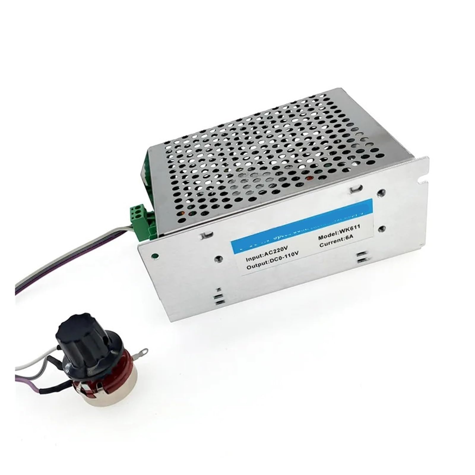Regolatore di velocità 0-110 V CC WK611 for controllo avviamento elettronico alimentazione Adatto for ingresso del mandrino 110 V-220 CA 6 A Motor Drivers