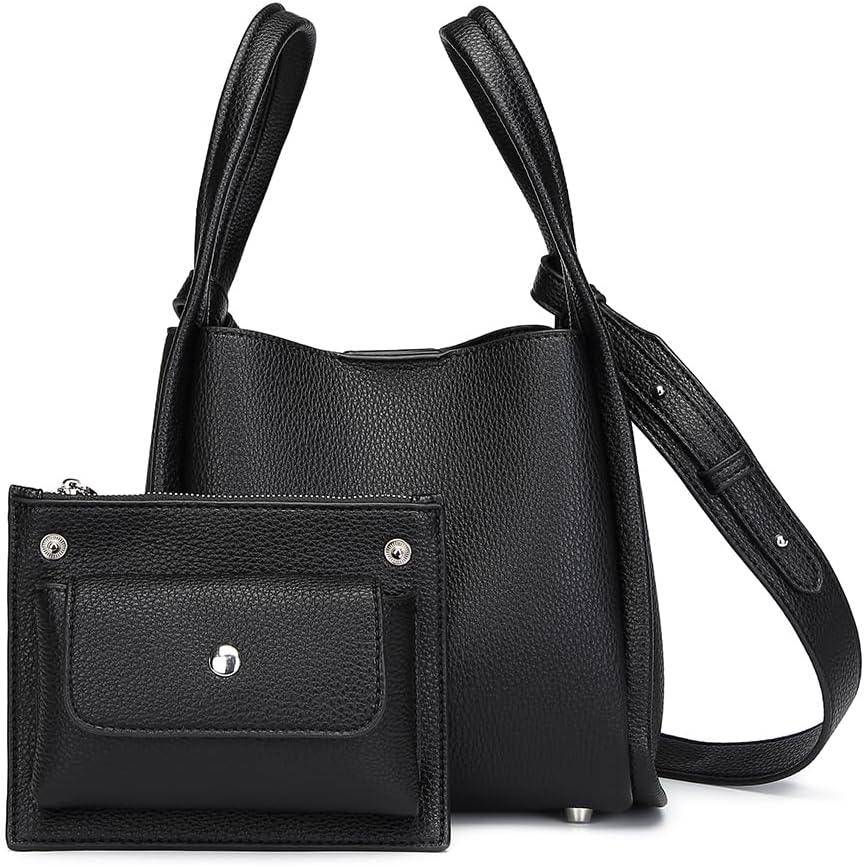 PU Leather Tote Bag Slouchy Handbag with Zipper Stylish for Women's - Image 5