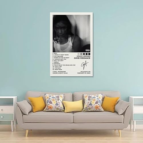 Miniatura 2 de UTOYA Gracie Abrams Good Riddance - Póster decorativo en lienzo para dormitorio, 12 x 18 pulgadas