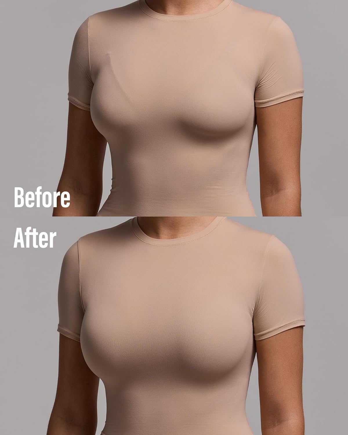 INLYRIC Women's Teardrop Push Up Bra Padded Supportive Underwire Add 1 Cup Seamless Tshirt Sexy Lift Up Plunge Bras