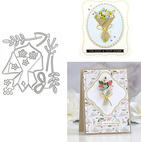 hinana Troqueles de metal de flores, hojas de flores, plantillas de corte de ramo de hojas para manualidades, álbumes de recortes, fotos, papel disponible en Yaxa Costa Rica