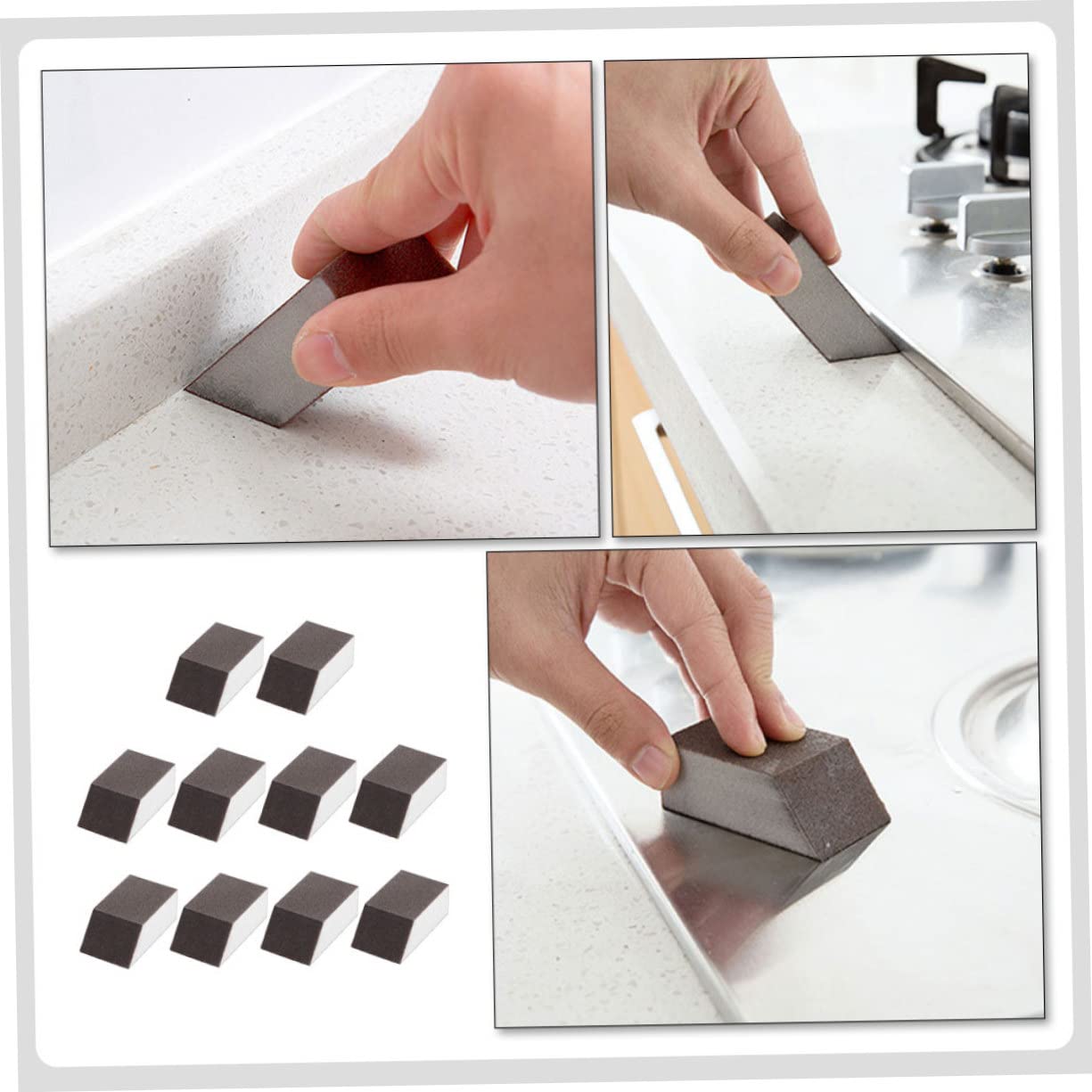 Healeved 30pezzi Spugne Abrasive Multiuso Per Lavaggio Piatti Da Materiale Resistente Per Pulizia Cucina e Rimozione Sporco e Grasso