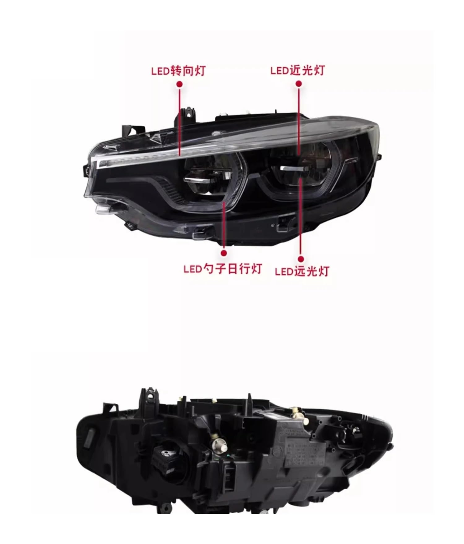 per BMW Serie 4 2014-19 Converti GTS Style Coppia di fari Anteriori con indicatori di direzione e luci diurne Accessori per Auto