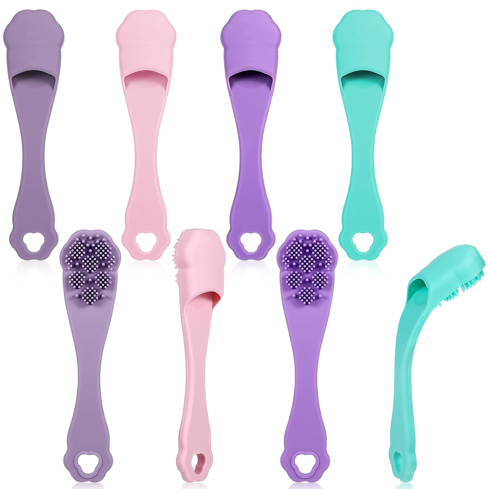 8 Pack Silicone Dog & Cat Finger Toothbrush Kit, Food Grade Toothbrush for Dog, Safe, Non-Toxic, Easy Teeth Cleaning, Prevents Bad Breath & Oral Inflammation