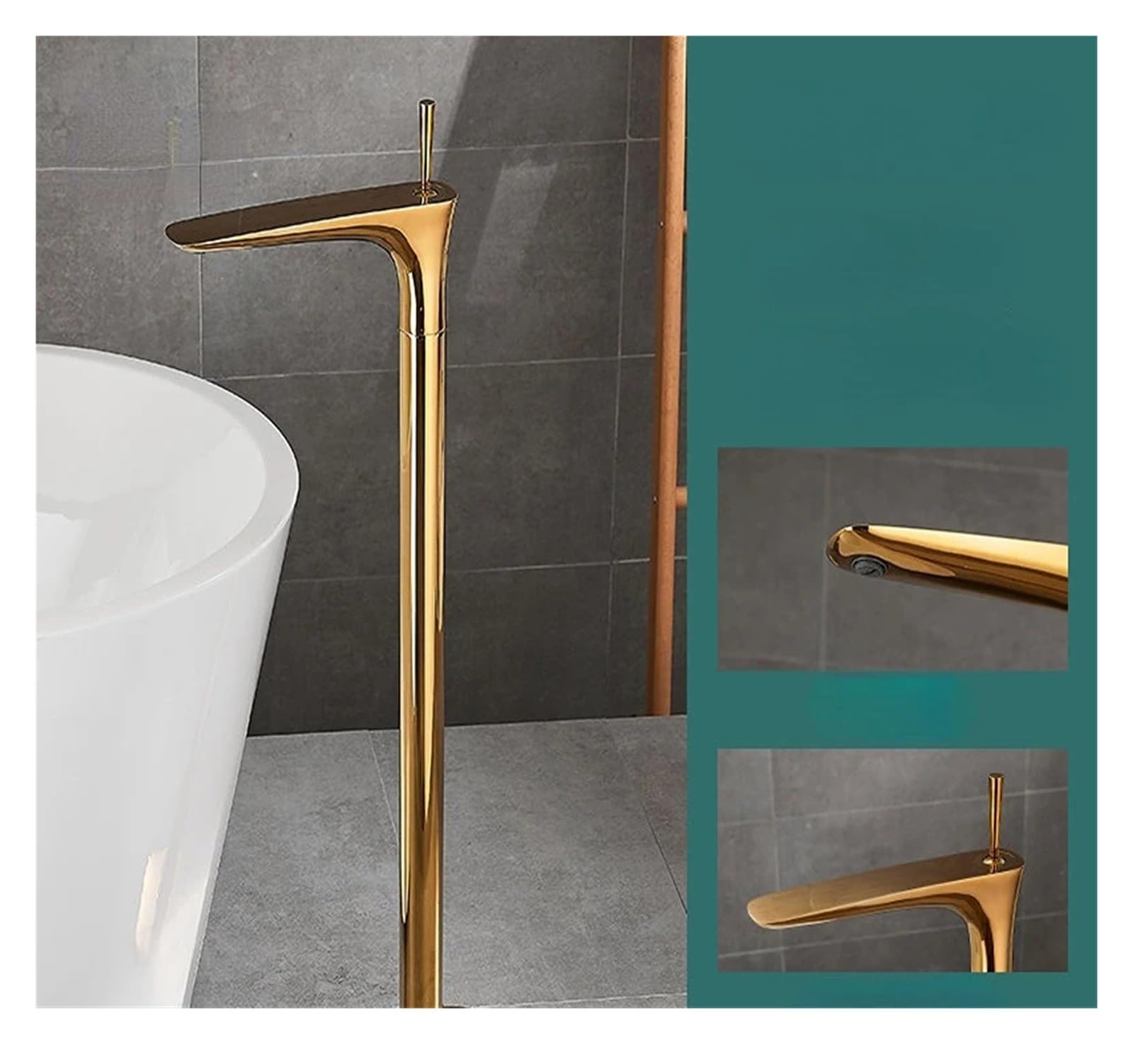 Psnklmm Color04 Floor Standing Bathtub Faucet Brass Bath Independent Cold And Hot Water Shower Tub Mixer Tap Handshower