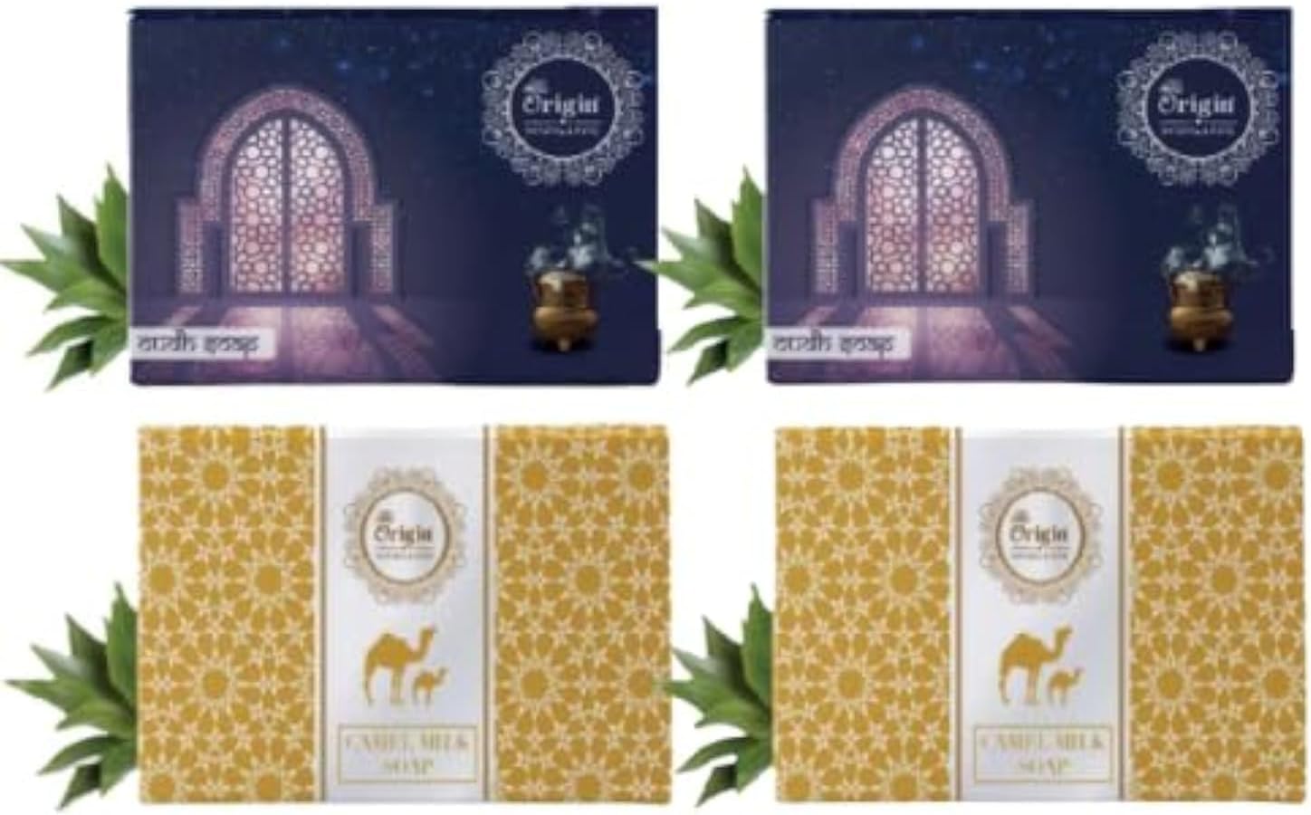 The Origin - Camel Milk & OUDH Handmade Herbal (pack of 4) | Each100g | Natural Soap | Chemical Free Soap | Fragrant