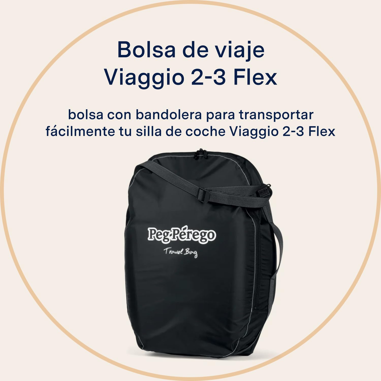Peg Travel Bag Viaggio 2-3 Flex/Viaggio Flex - Bolsa de Transporte para Silla de Coche - Compatible con Viaggio 2-3 Flex y Viaggio Flex de Peg