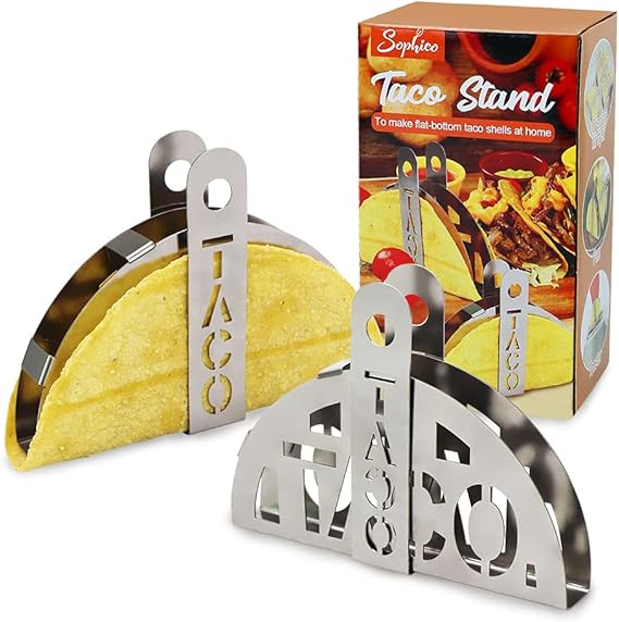Sophico Stainless Steel Taco Shell Stands, Make Crispy Flat