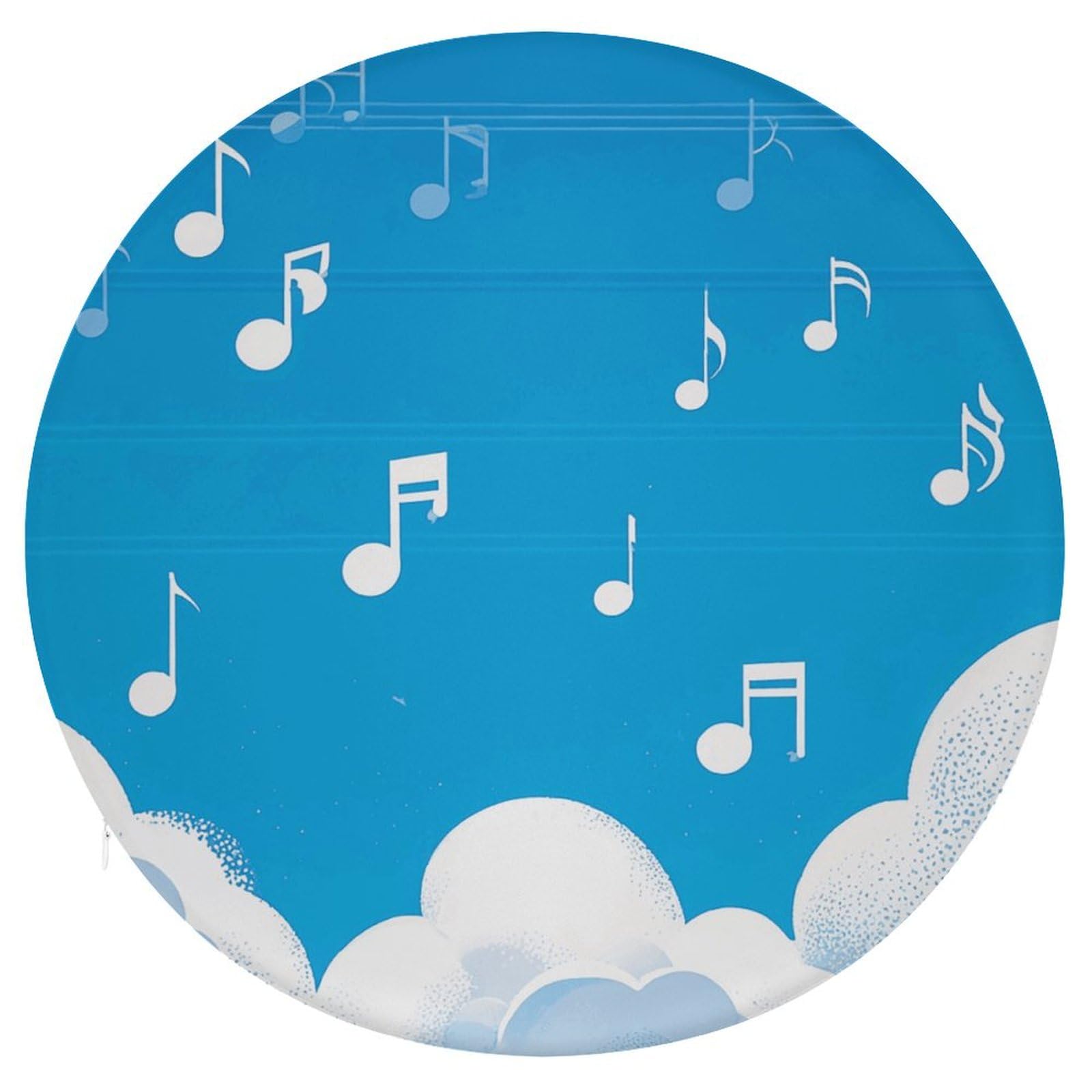 Coussin de méditation imprimé note de musique pour yoga et pique-nique