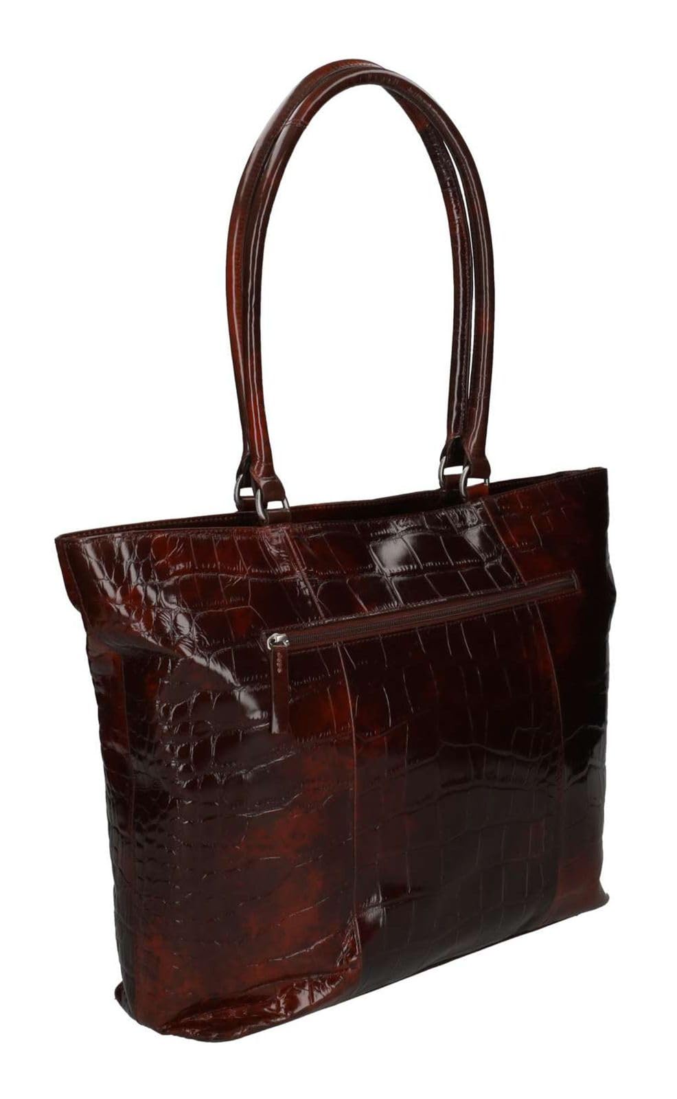 Burkely Cuero bolso de hombro bolso bandolera Cool Colbie Wide Tote 15,6" Burgundy rojo oscuro