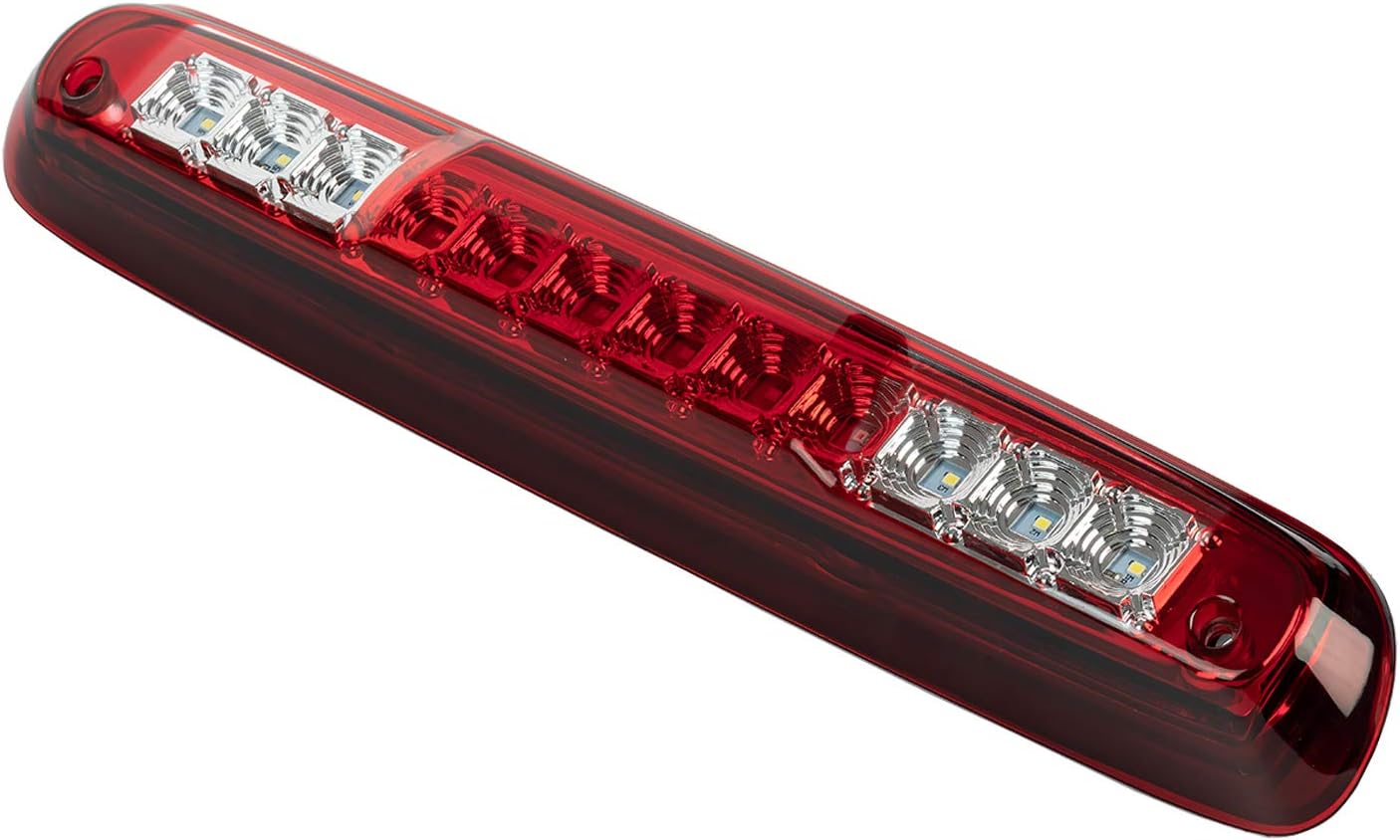 NPAUTO LED Third 3rd Brake Light Cargo Lamp Replacement for 2007 2008 2009 2010 2012 2013 2014 Chevrolet Silverado/GMC Sierra 1500 2500HD 3500HD, Tail High Mount Stop Light Assembly, Red Lens