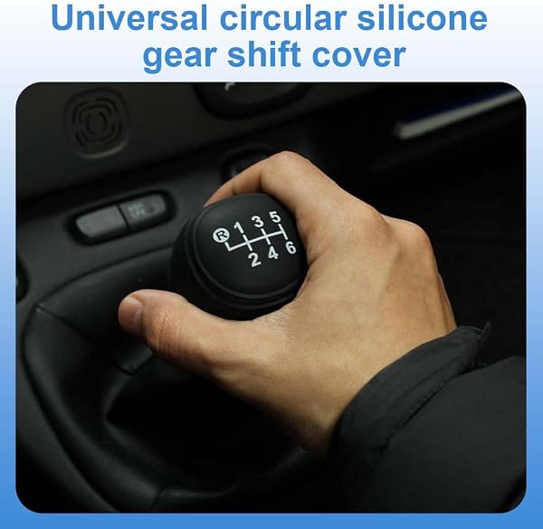 6-Speed Universal Car Gear Shift Knob Cover, Non-Slip Silicone Gear Knob Cover, Wear-resistant, Universal Gear Knob, 1 Pcs(Style B) - 5