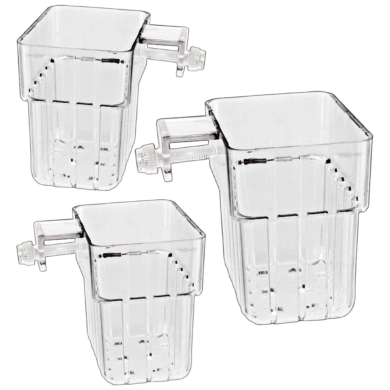 NEWFT 3pcs Hydroponic Planting Basket Water Plant Grass Container Hydroponic Cups for Plant Growth