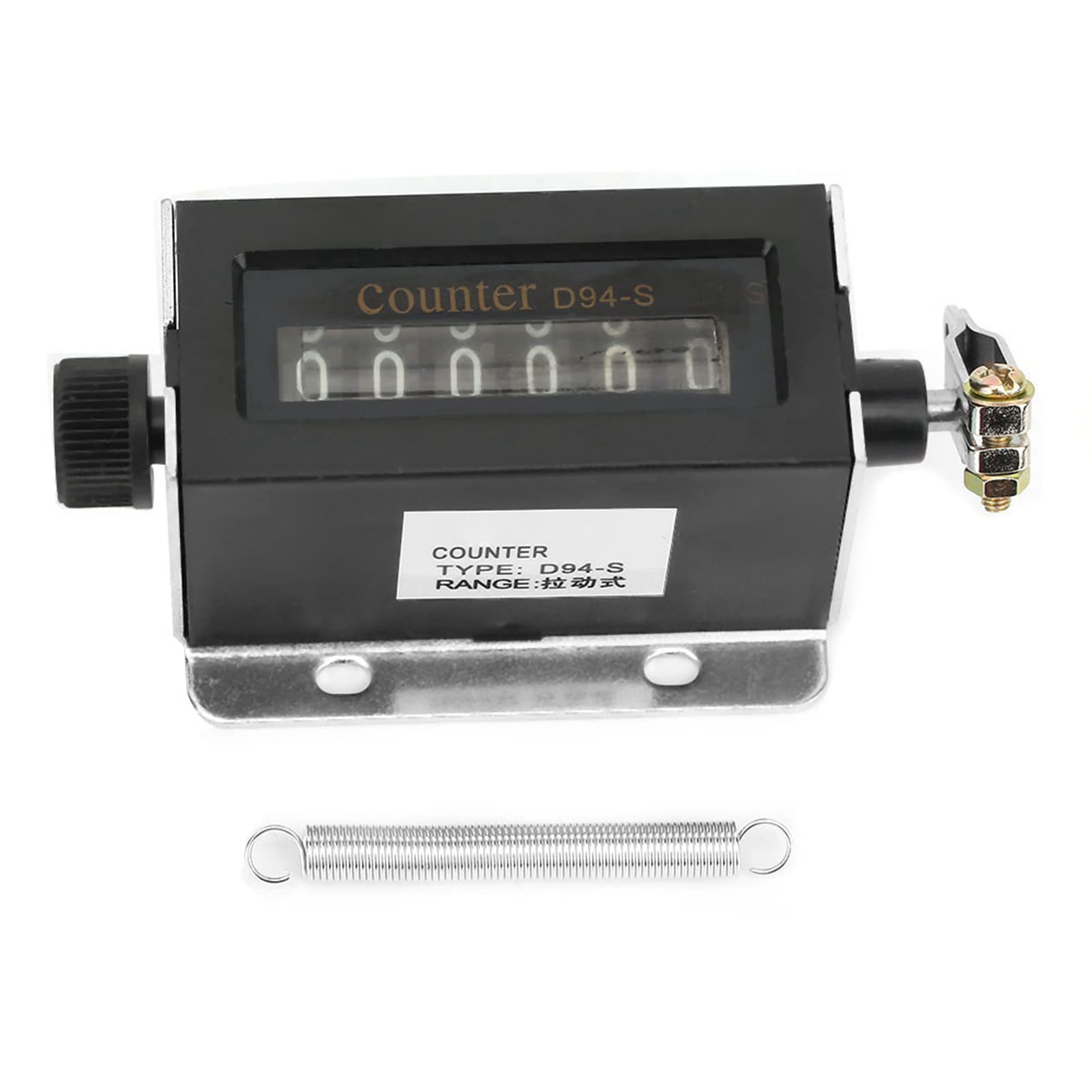 Contatore Contapersone Manuale Meccanico Metallo 6 Cifre Portatile 0-999999 Tipo Pull 88g
