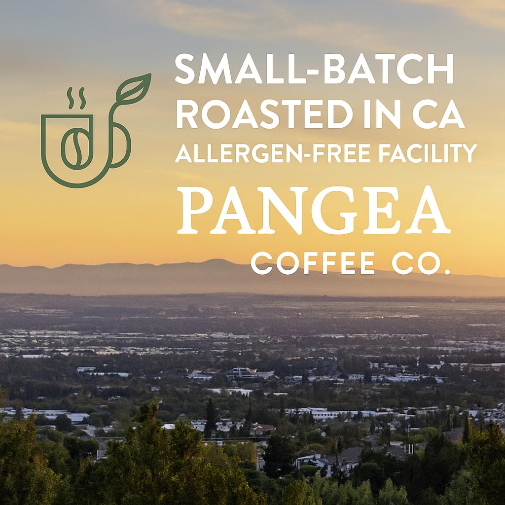Pangea Bold Respect Dark Roast Coffee 2‑Pack Gift Set + Ceramic Mug – Low Acid Whole Bean, Allergen-Free, Specialty Arabica