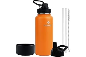 32oz Double Vacuum Insulated Stainless Steel Water Bottle with 2 Lids