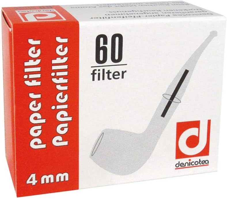 4 mm Paper Pipe Filter, 60 Count, Biodegradable