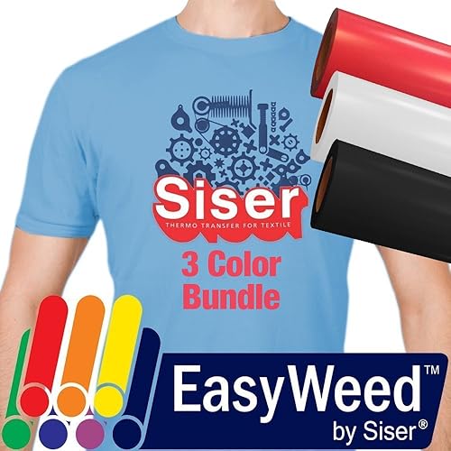 Siser Vinilo de transferencia de calor, paquete de iniciación de 12 x 15 pulgadas, más kit de herramientas de envoltura de vinilo que incluye
