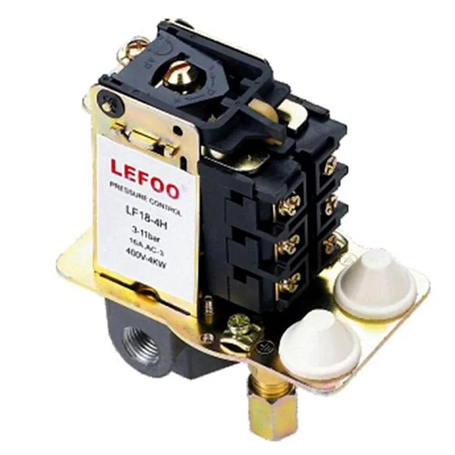 Multi Purpose Pressure Switch 380V 14-180 Psi Air Compressor Manuel Controller 1-4 Switches for Water Pump LF18(LF18 1 Hole 9-12.5KG)