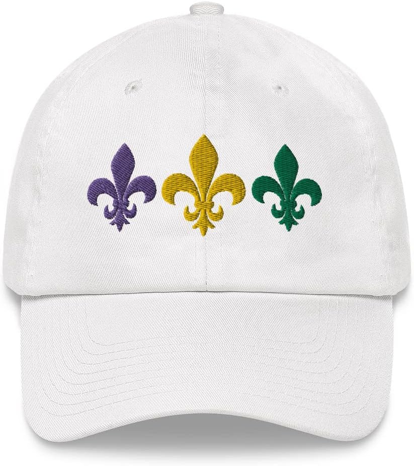 Mardi Gras Fleur De Lis Embroidered Hat