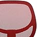 Amazon Basics Low-Back, Upholstered Mesh, Adjustable, Swivel Computer Office Desk Chair, Red, 18.7 in D x 17.7 in W x 38.2 in H