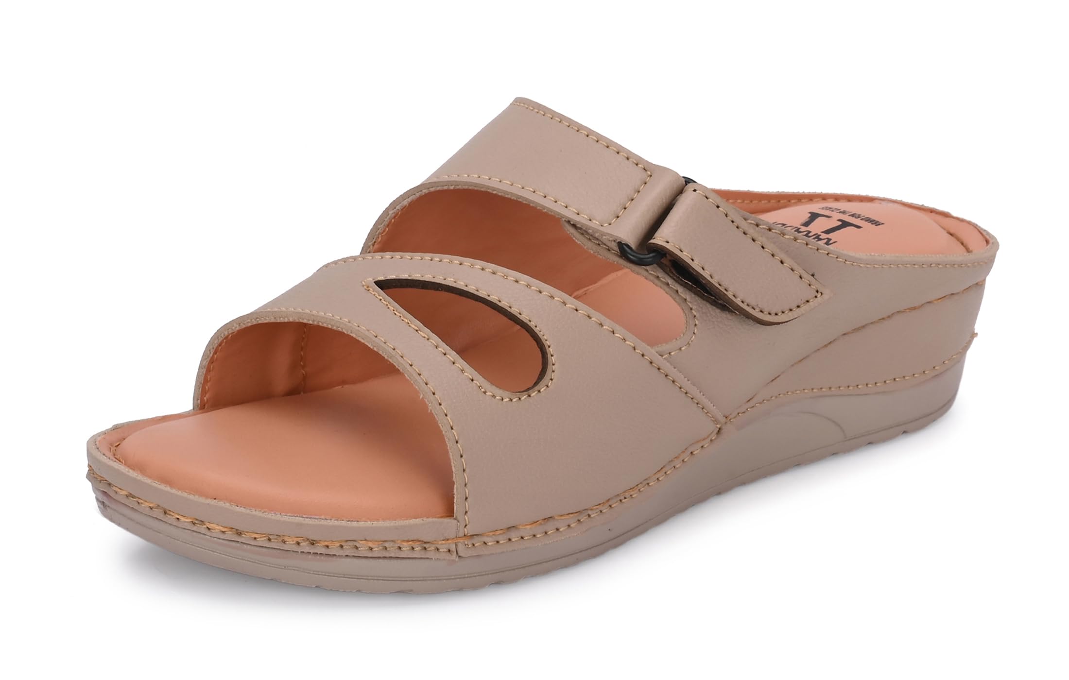 Karaddi Womens Flats Sandal | Platform Heels Soft Cushion Ortho Sandals For Ladies Fashion| Comfort Open Toe Sandal Color Off White Size 6 uk/ind (B0D41XB7XW) Amazon Price History, Amazon Price Tracker