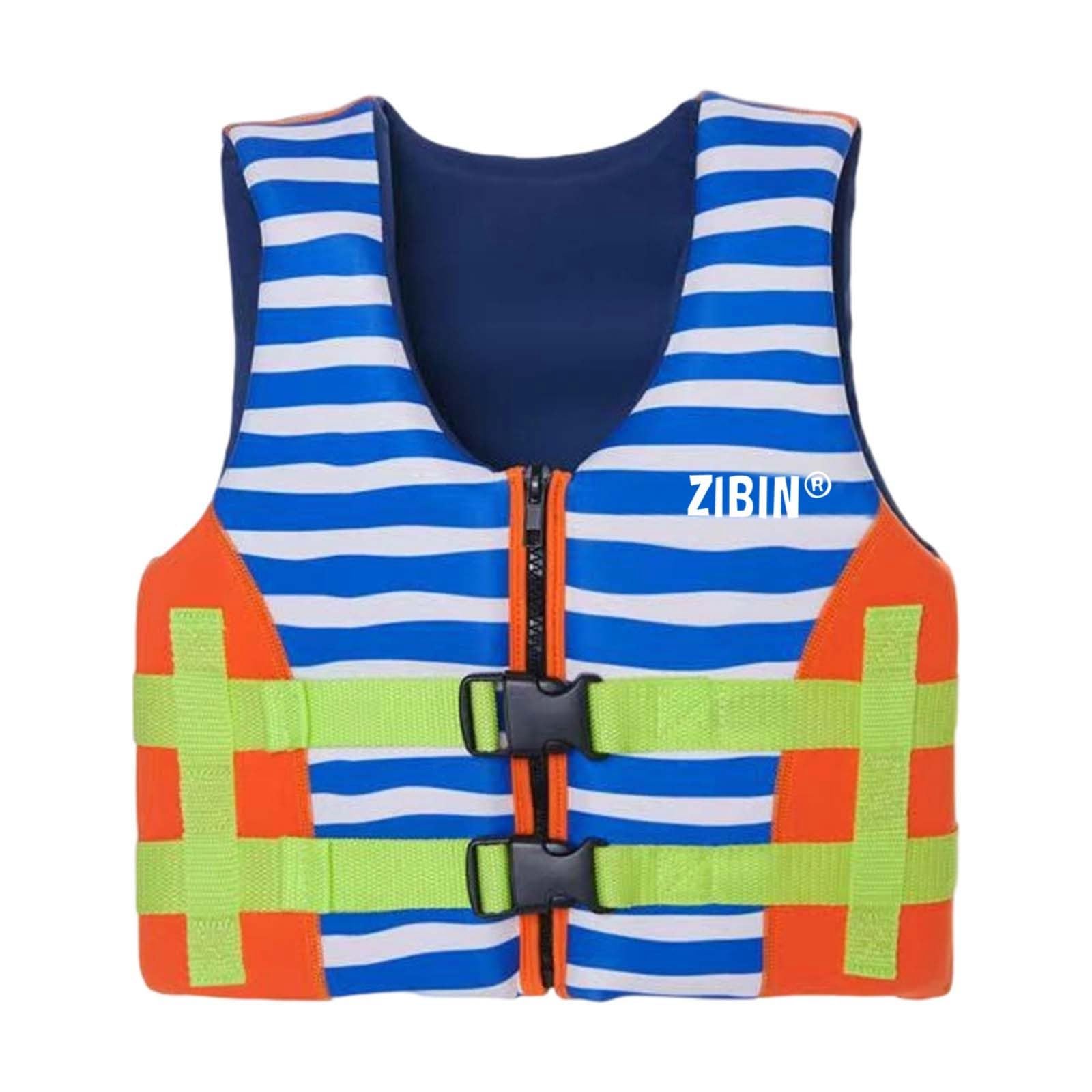 Kids Swimming Vest Swim Jacket with Adjustable Straps Swimming Vests Toddlers, Colourful Design Swim Vest Ideal for Pools/Beaches/Holidays Age 3-10 Blue