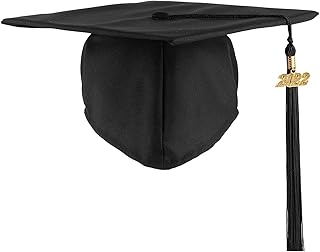 UIALECG Unisex Adult Matte Graduation Cap with Tassel 2022/2023 for High School and College, 12 Colors