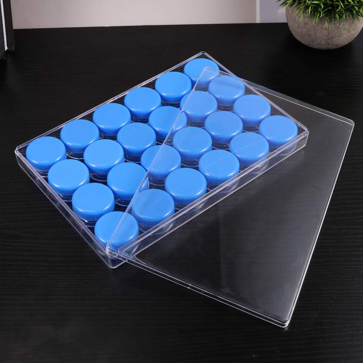 Set di 25 Flaconi Separati da Viaggio 10g in Pp Blu | Shampoo e Gel, Ricaricabili e Portatili, con Scatola Inclusa, per Viaggio e Attività All'aperto