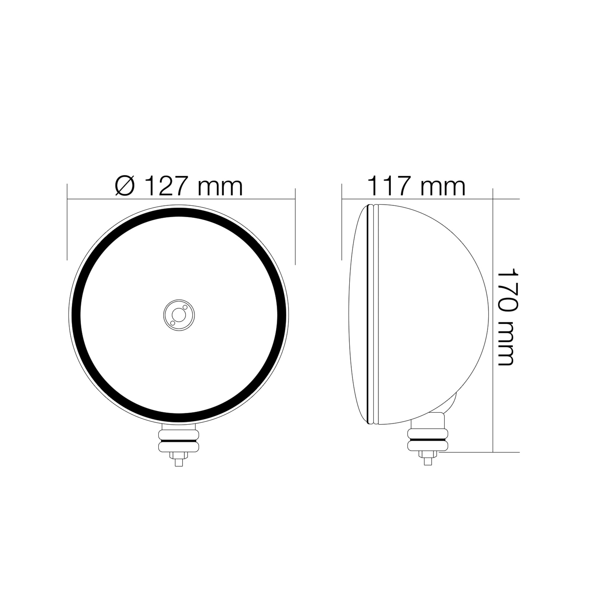 Simoni Racing SR/DL1 Depth Light, 1 Faro Supplementare, Faro Alogeno di Profondità, 12V, Rotondo, Universale, Luce Superbianca