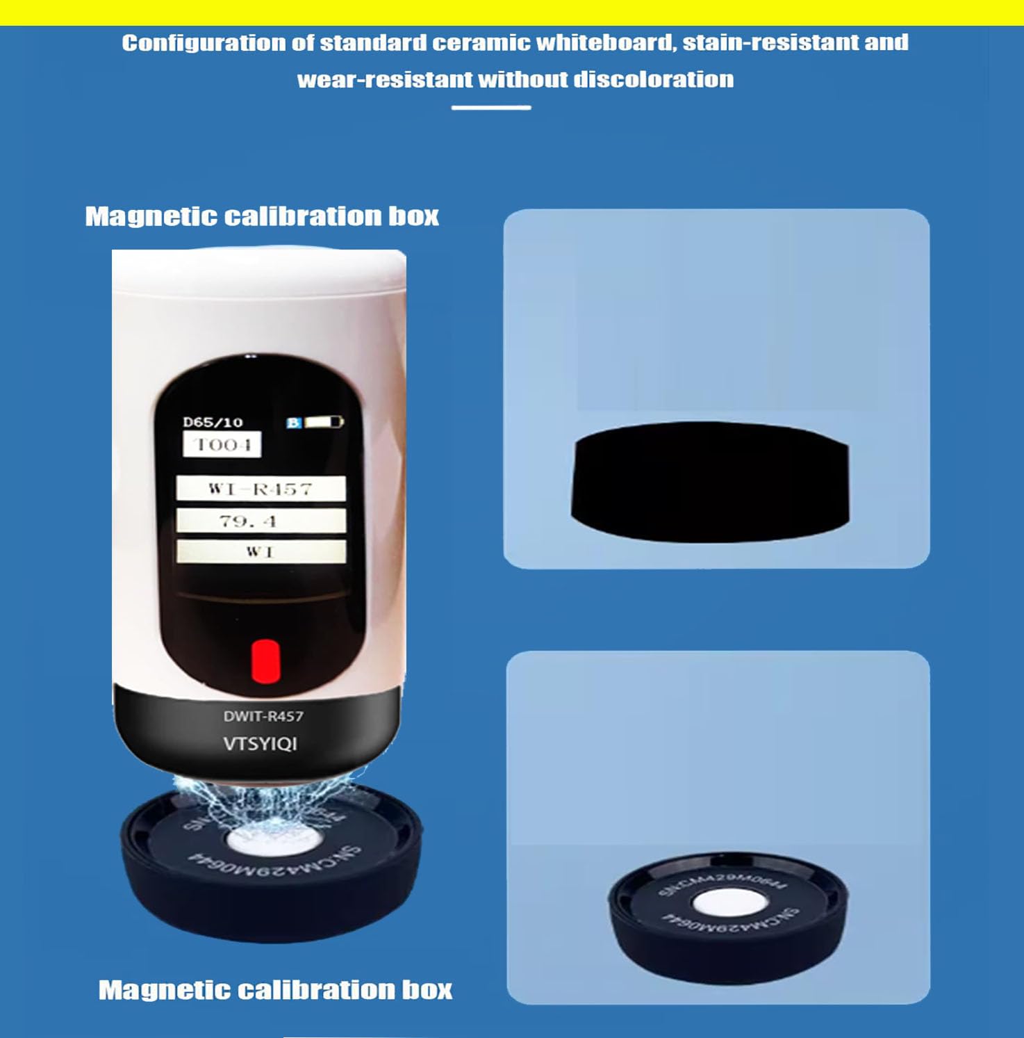 Whiteness Meter Portable Whiteness Meter with Measuring Range 0-200 Resolution 0.1 R457 Whiteness USB Support LED Automatic Calibration for Powder Paper Paint Hotel Towels Sheets