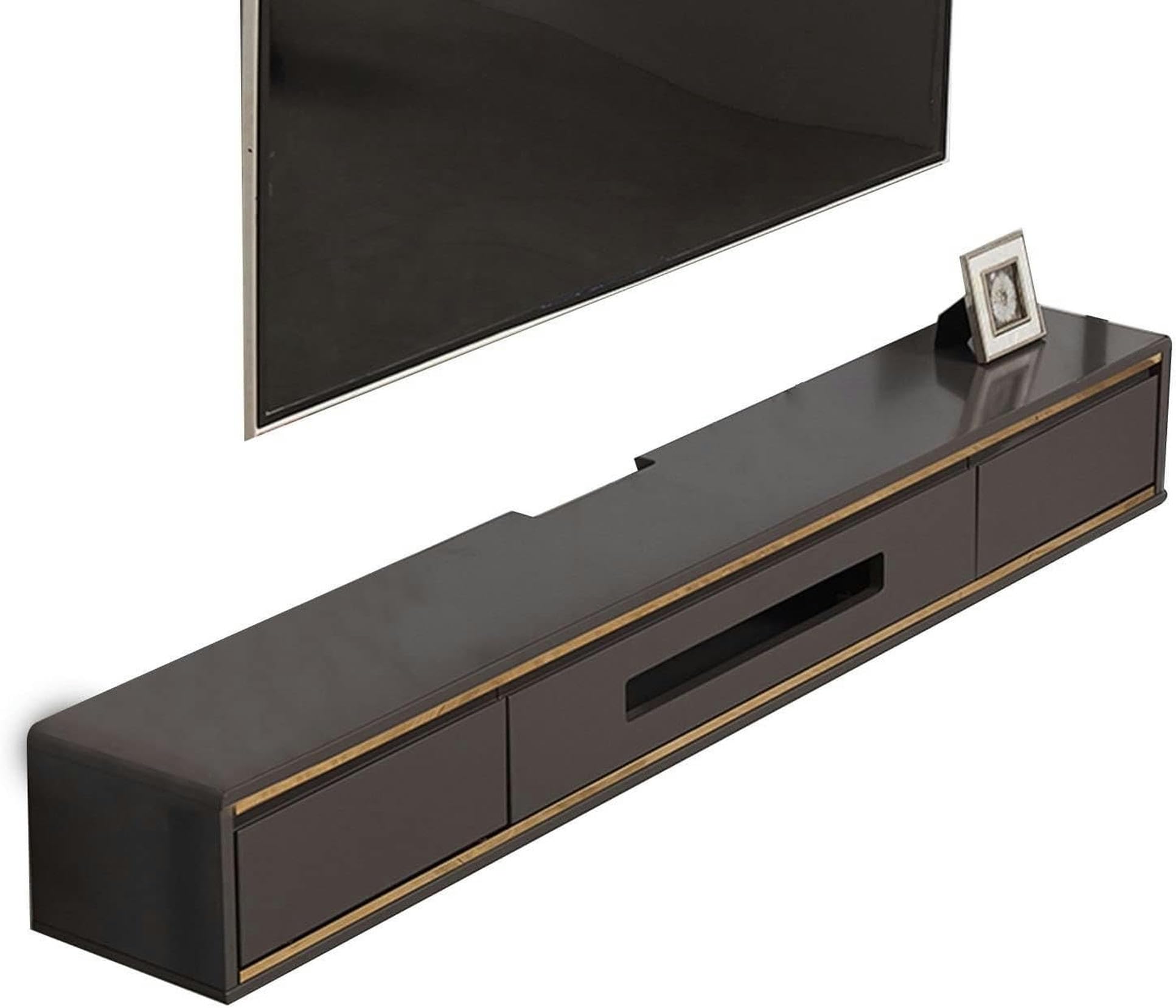 Étagère TV flottante pour salon moderne, meuble de rangement mural