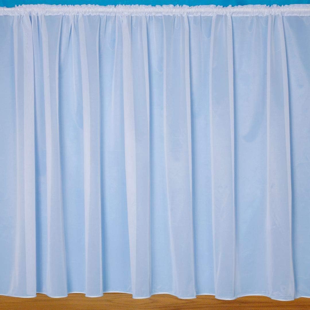 John AirdDenise - Plain White Net Curtain With Weighted Base - Width Sold By The Metre (Drop: 40" (102cm))