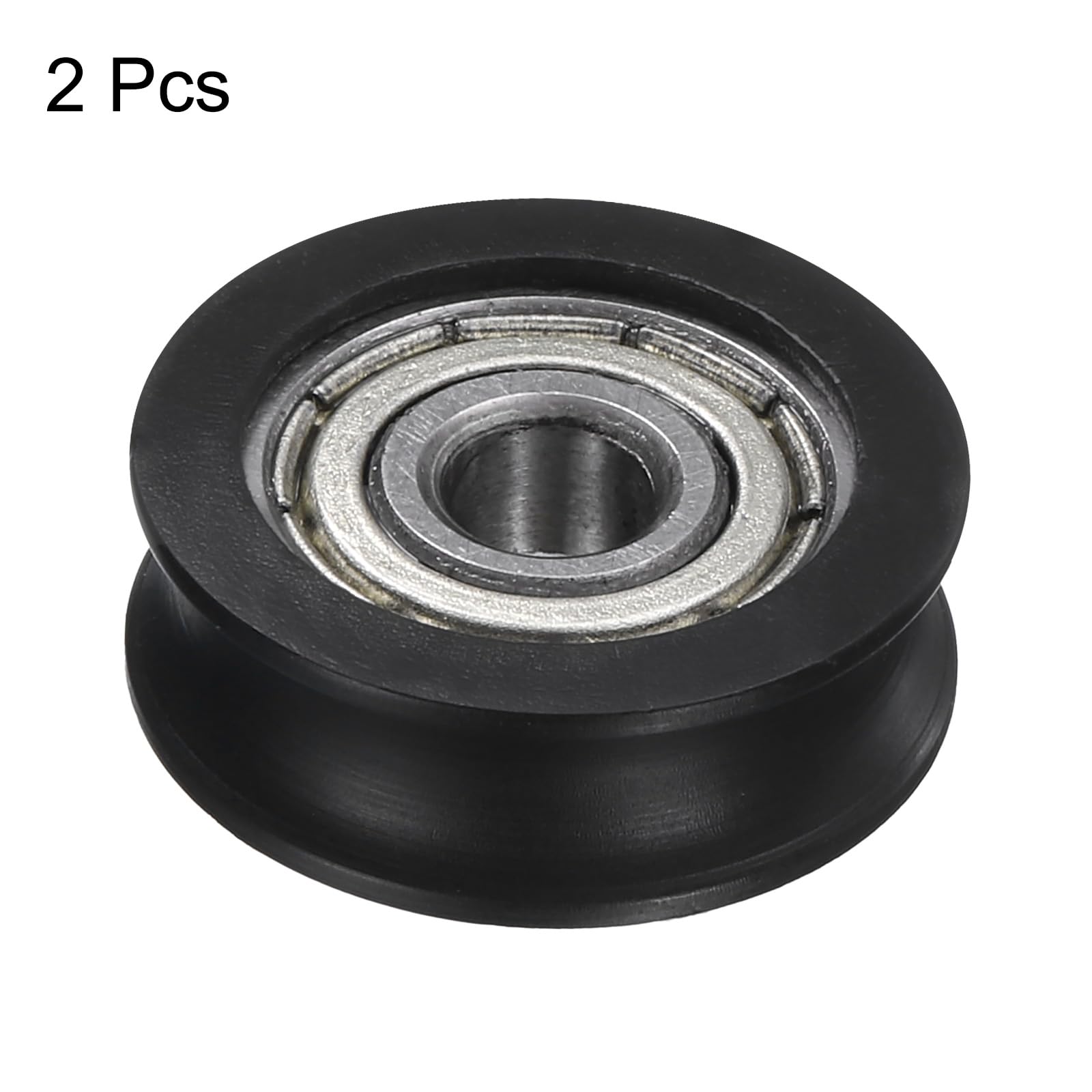 Jecdfs 4 Stück Runde Nylonscheiben U Nutrollenrollenräder mit Gleitlagern - Größe 5x24x6mm - Hochtemperaturbeständig - Ideal für Badezimmer-Schiebetüren und Fenster