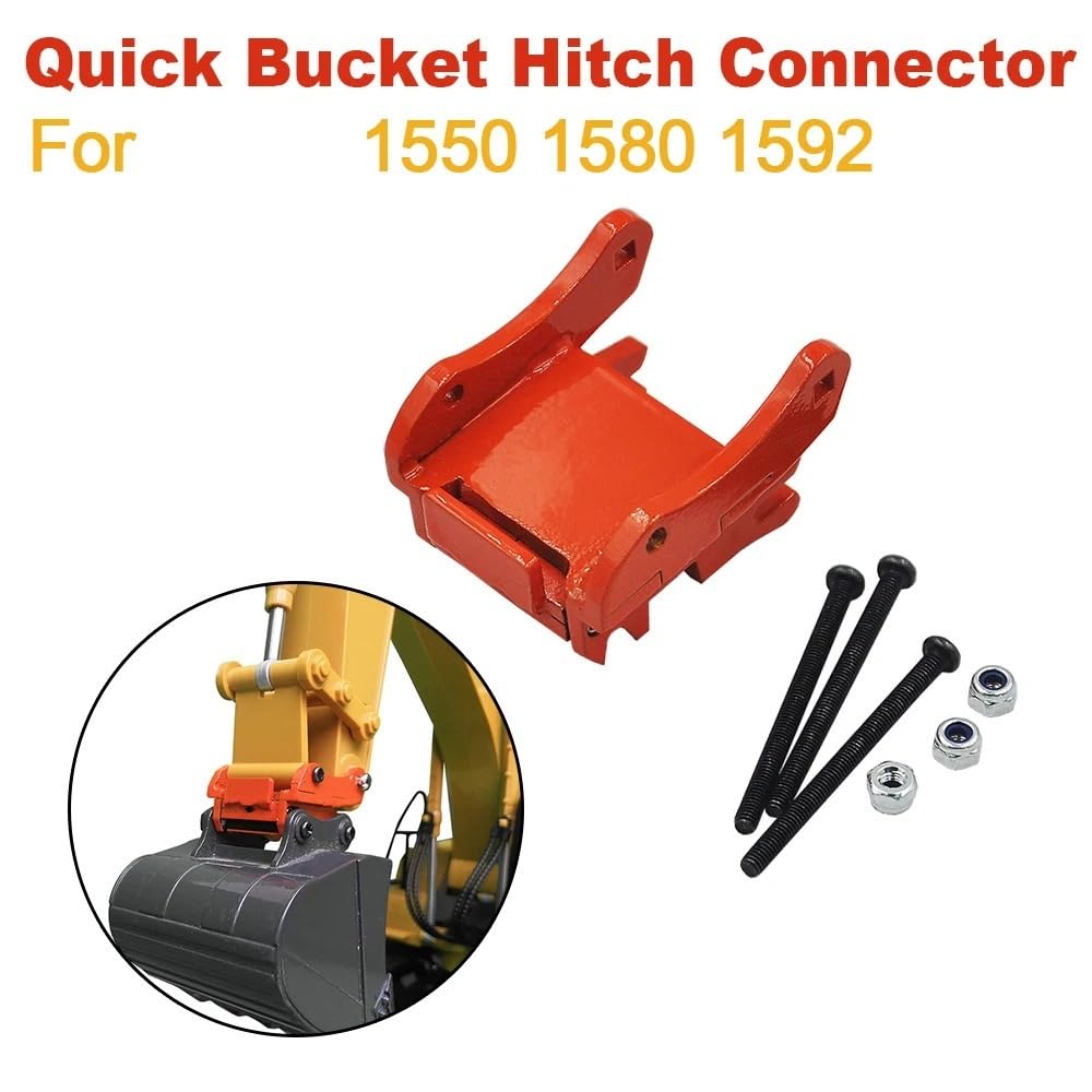 Szybkozłącze RC i zmieniacz łyżek, w całości metalowy adapter pinowy do modeli 1/14 skali 1550 1580 1592(Bucket Winch)