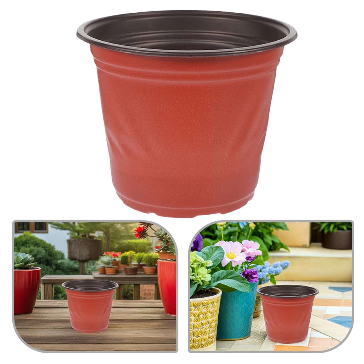 Hemobllo 60 pièces Pots Plastique pour Semis avec Drainage Petits Pots Deux Tons pour Cactus et Succulentes Jardinière de Transplantation pour Balcon et Jardin