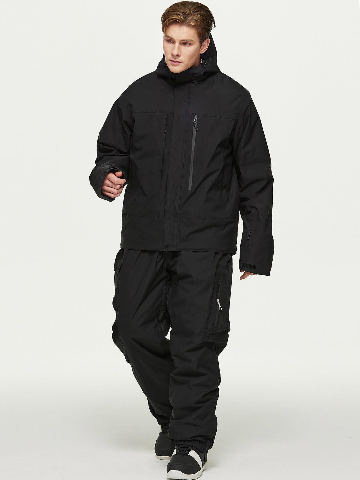 HOTIAN Tuta da sci da uomo e da donna, set baggy da neve, impermeabile, calda, antivento, traspirante