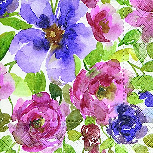 Preisvergleich Produktbild PAPER + DESIGN Cocktailservietten Design Garten aus Wasserfarbe